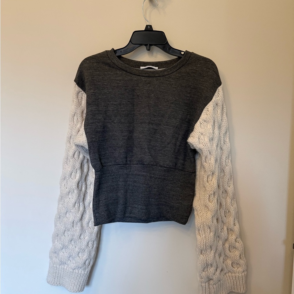Zara Charcoal and Light Gray Sweater